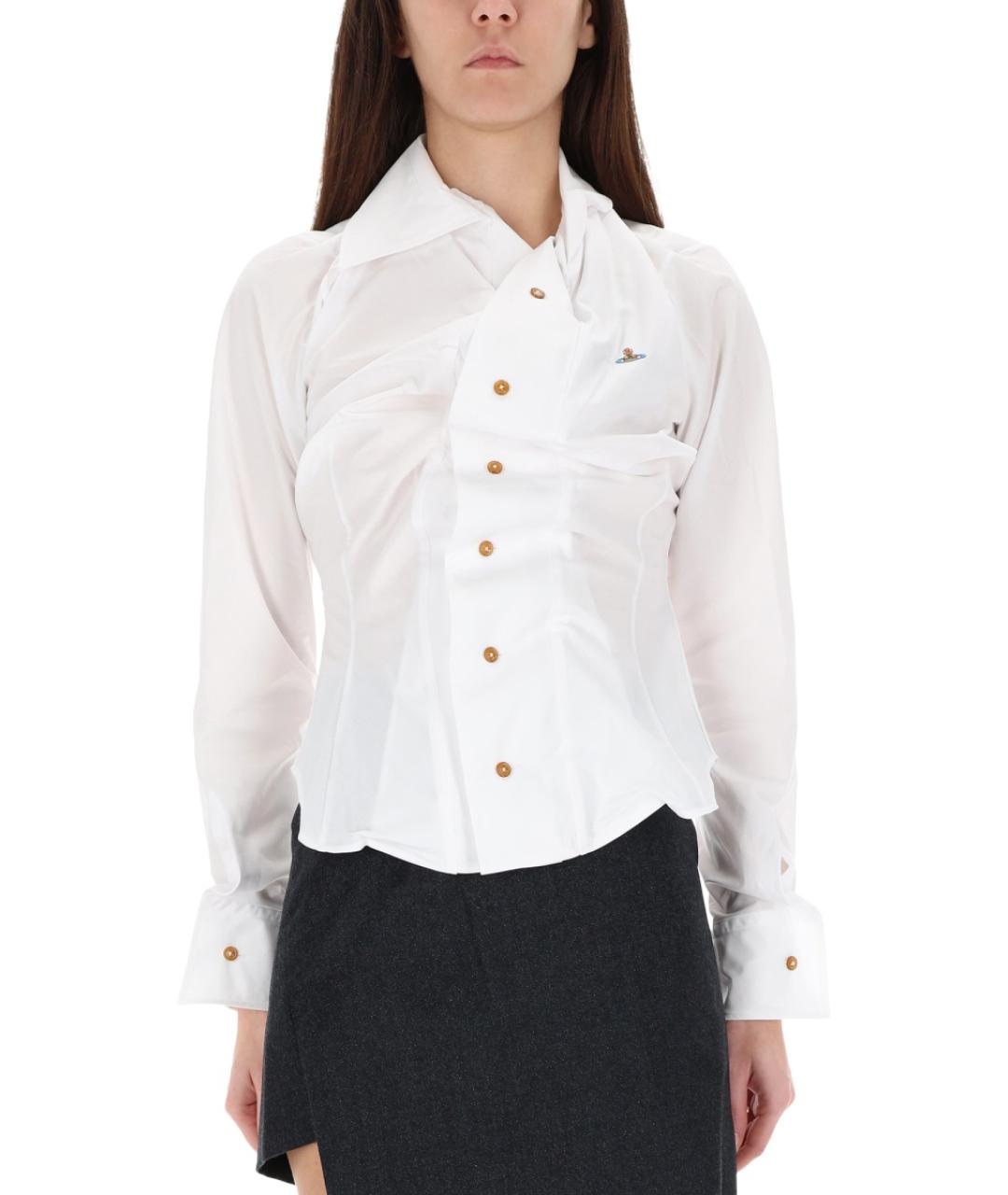 VIVIENNE WESTWOOD Белая хлопковая рубашка, фото 4