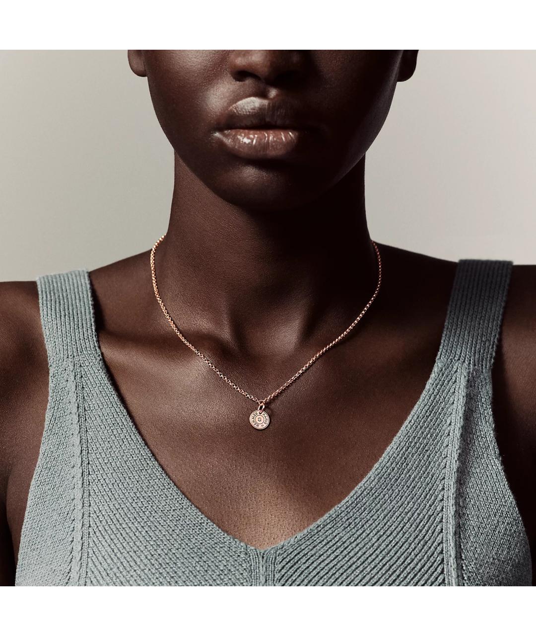 HERMES Золотая подвеска из розового золота, фото 2