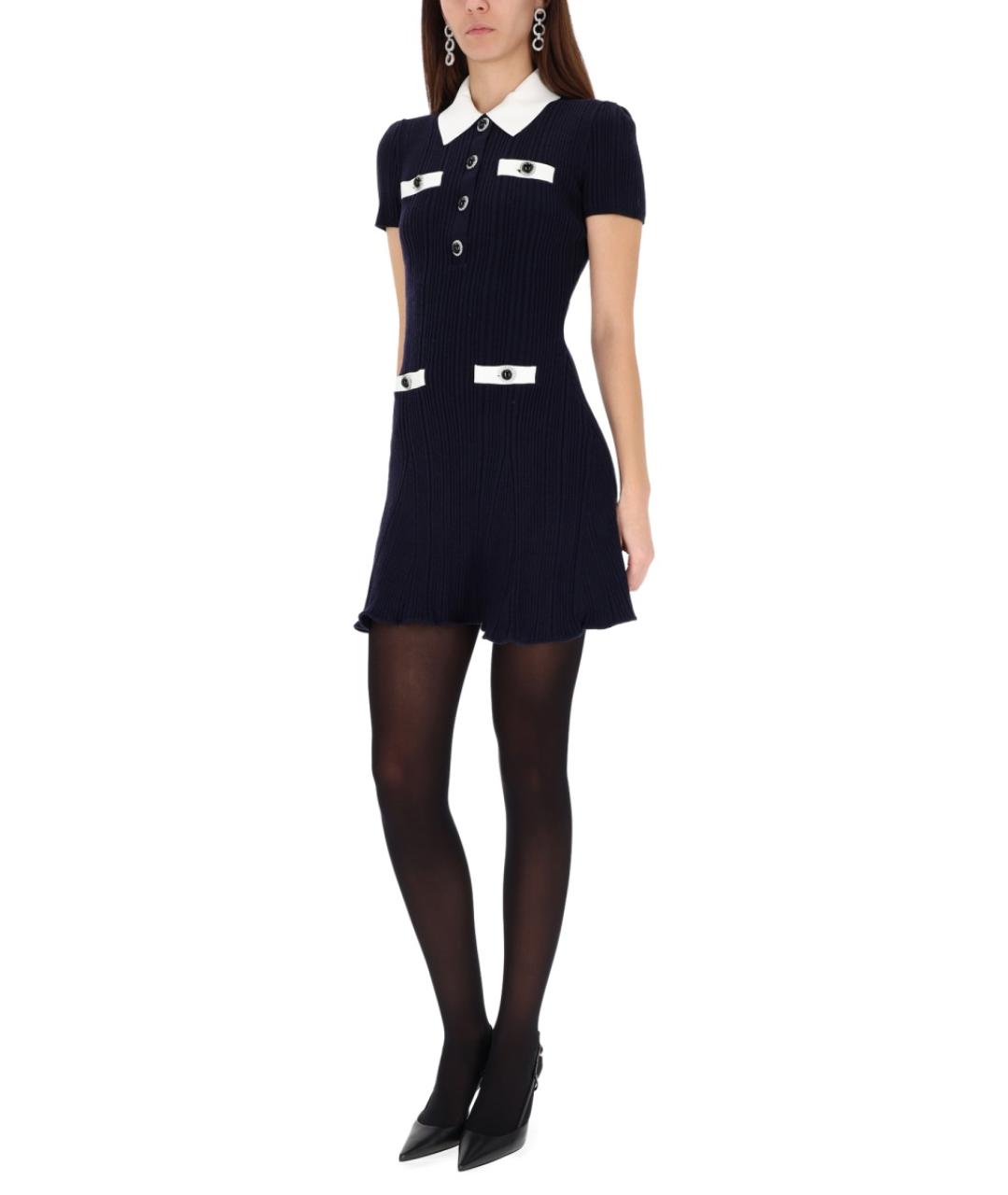 SELF-PORTRAIT Синее повседневное платье, фото 2