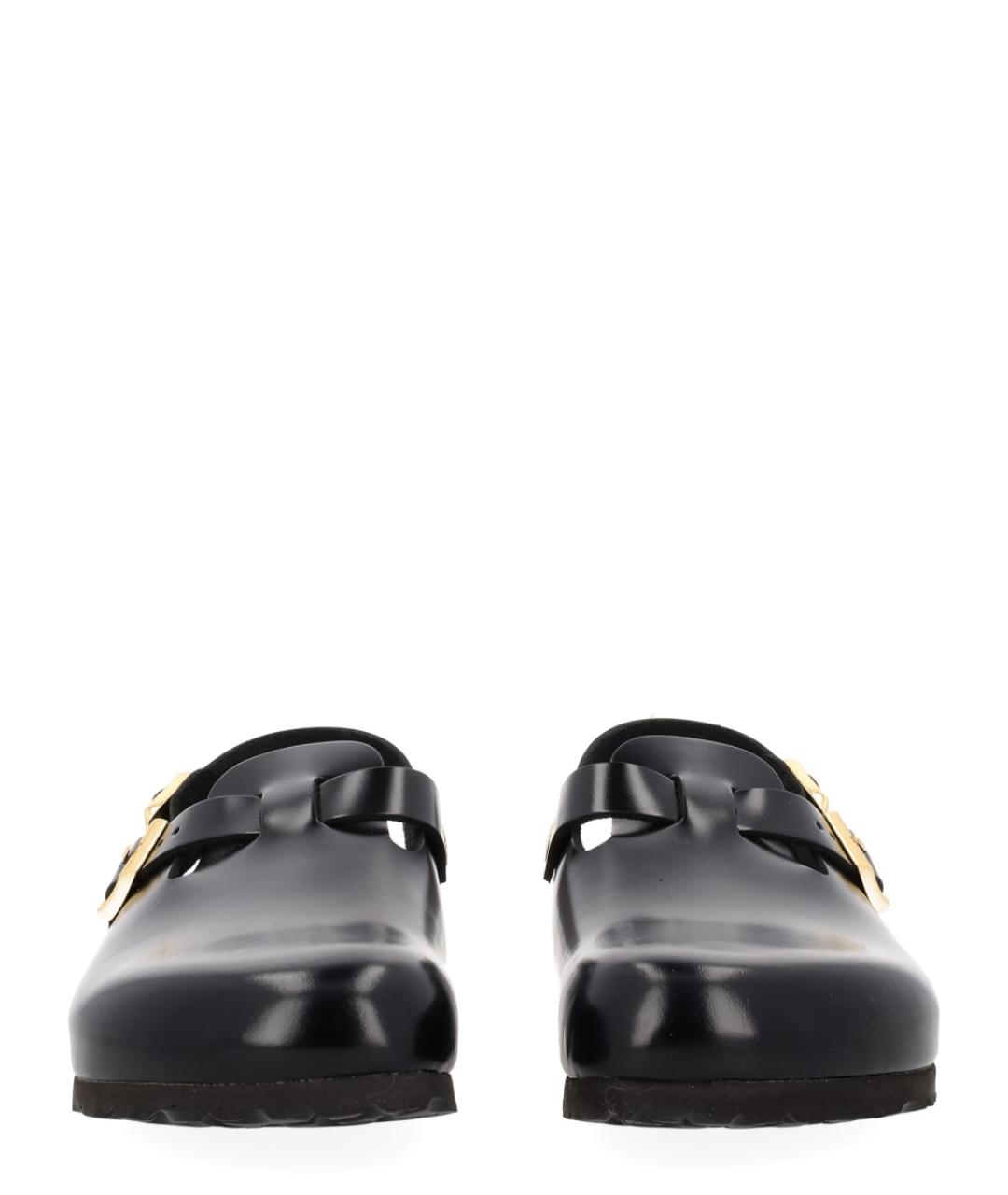 BIRKENSTOCK Черные кожаные сабо, фото 3