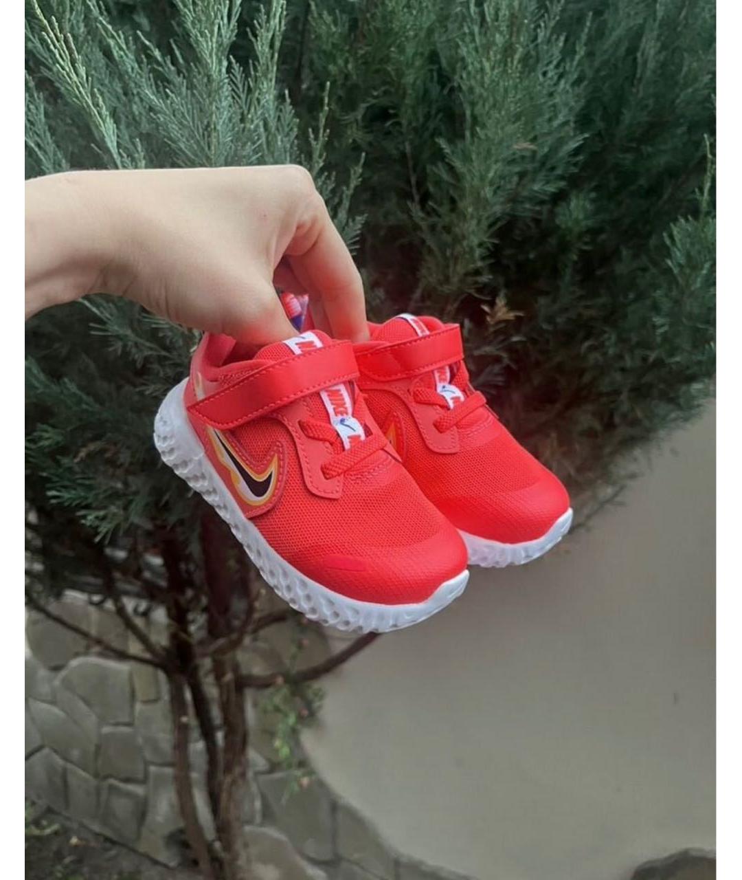 NIKE Красные синтетические кеды, фото 2