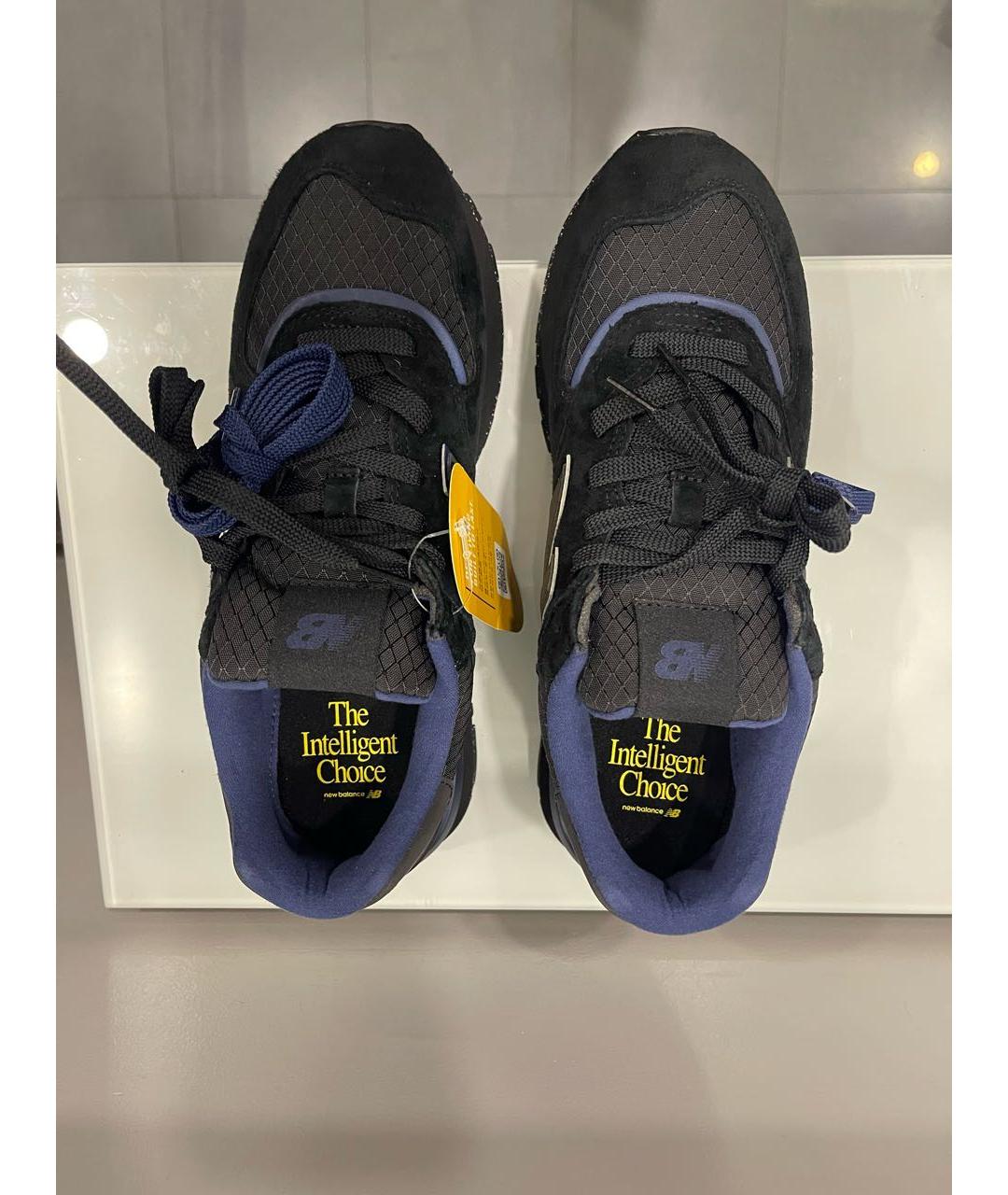 NEW BALANCE Черные замшевые низкие кроссовки / кеды, фото 3