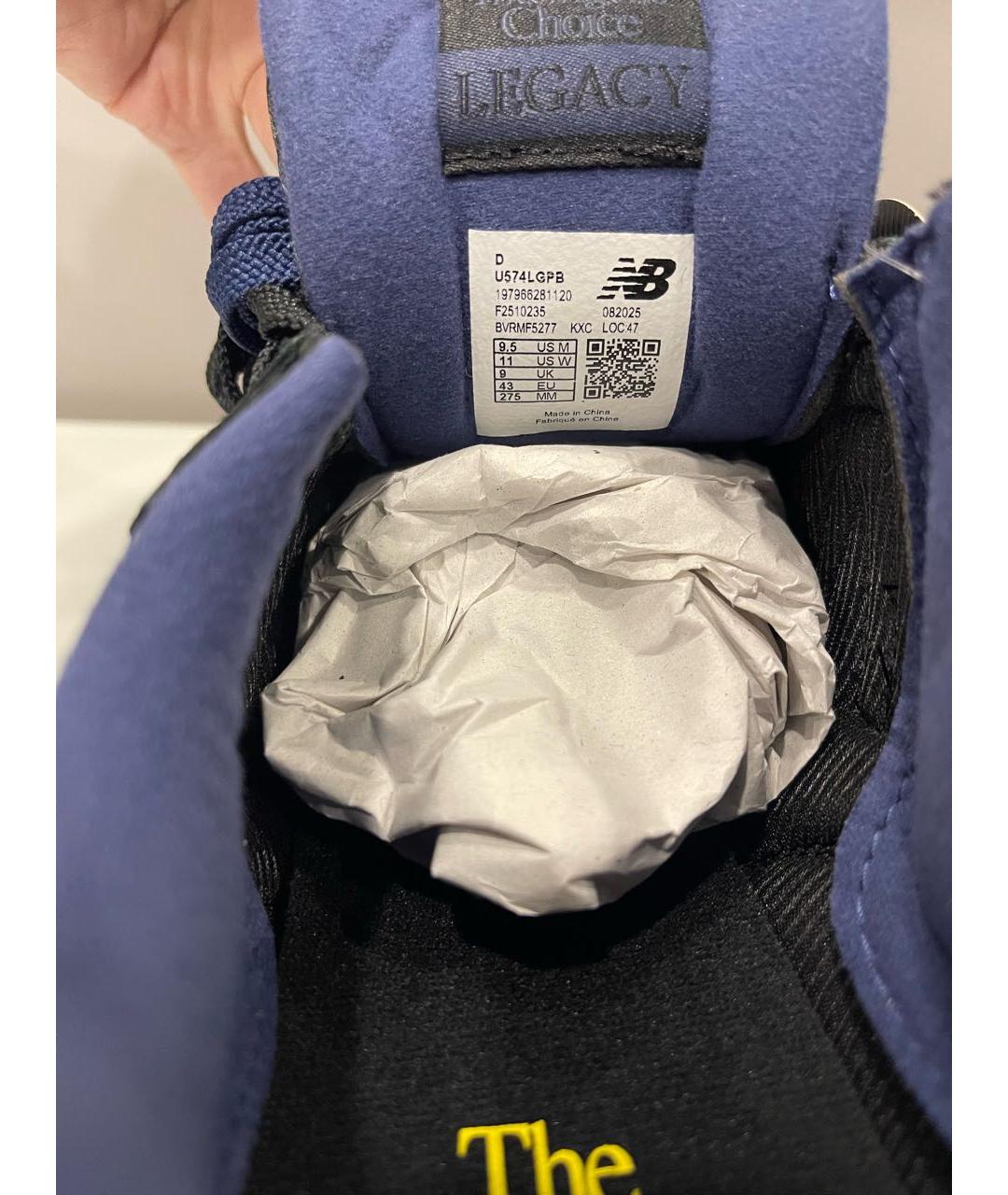 NEW BALANCE Черные замшевые низкие кроссовки / кеды, фото 8