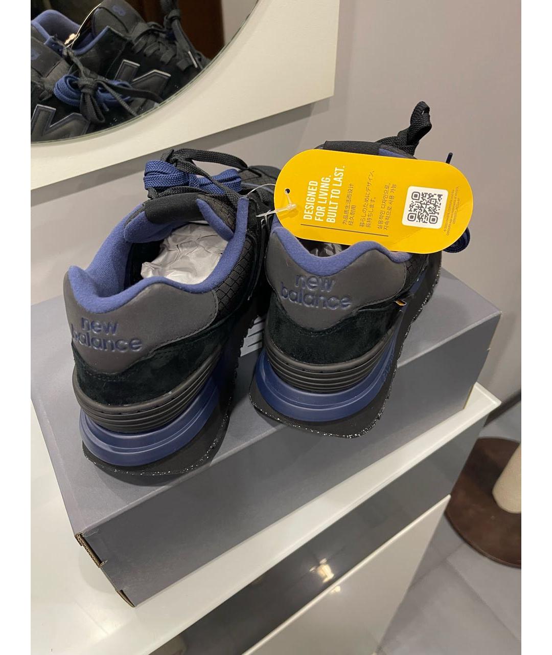 NEW BALANCE Черные замшевые низкие кроссовки / кеды, фото 6