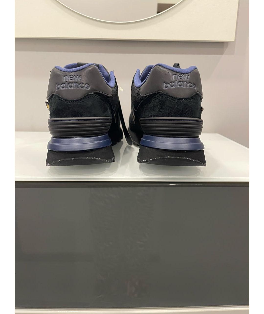 NEW BALANCE Черные замшевые низкие кроссовки / кеды, фото 4