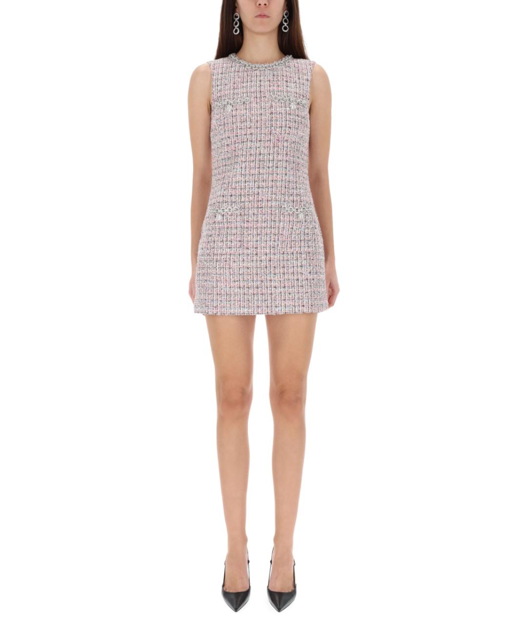 SELF-PORTRAIT Розовое шерстяное коктейльное платье, фото 4