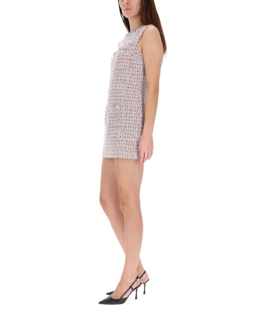 SELF-PORTRAIT Розовое шерстяное коктейльное платье, фото 2