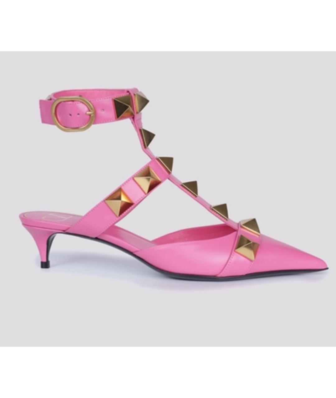 VALENTINO Розовые кожаные туфли, фото 6