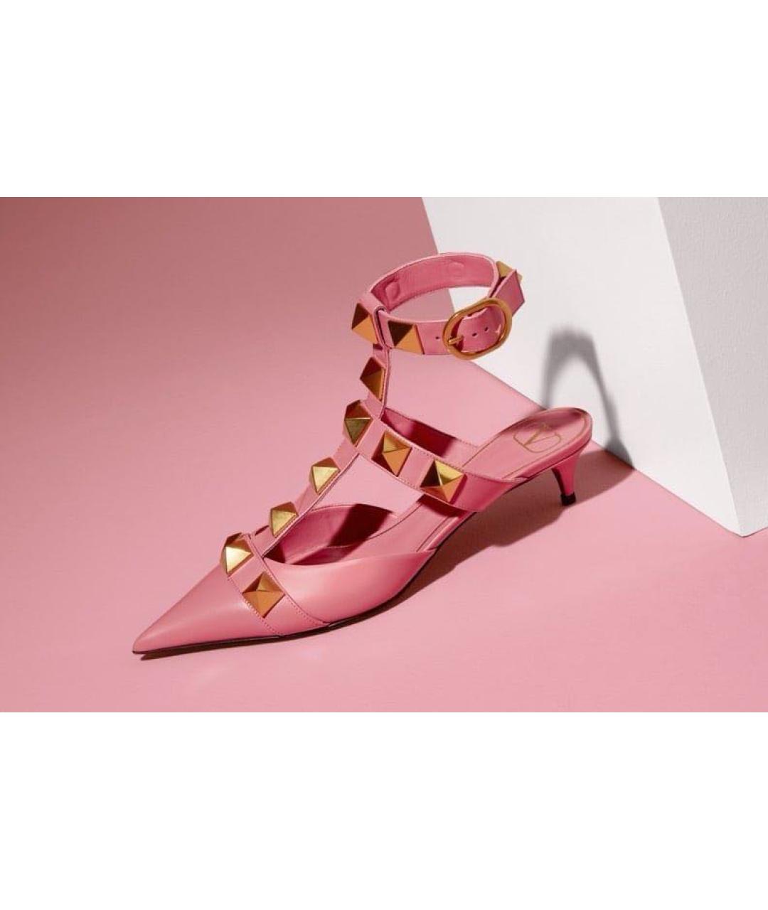 VALENTINO Розовые кожаные туфли, фото 3