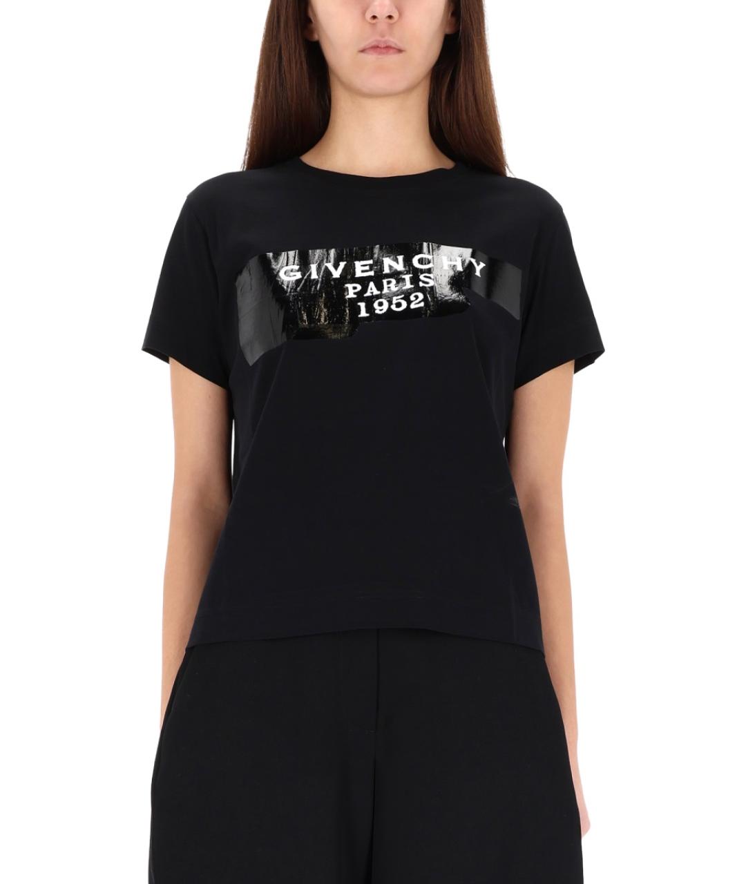 GIVENCHY Черная хлопковая футболка, фото 4