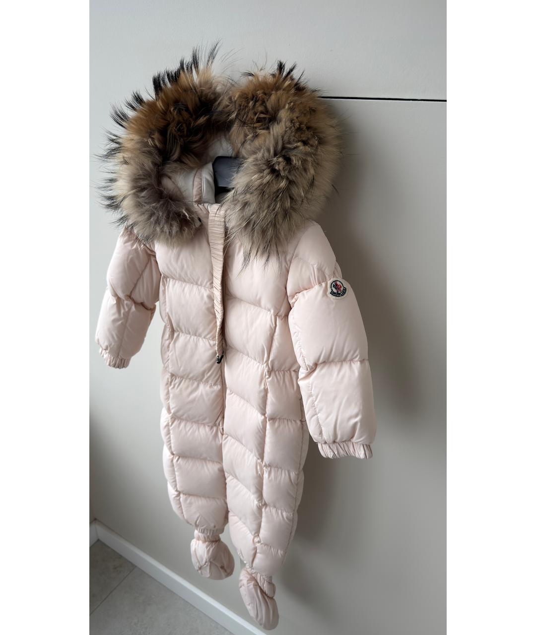 MONCLER Бежевый полиэстеровый комбинезон, фото 4