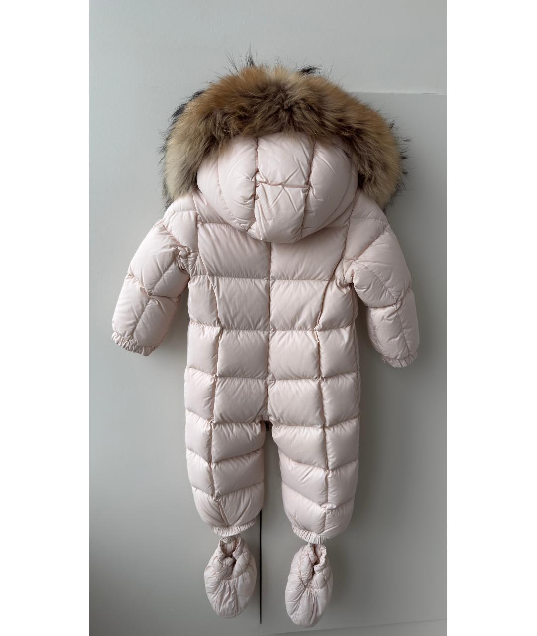 MONCLER Бежевый полиэстеровый комбинезон, фото 2