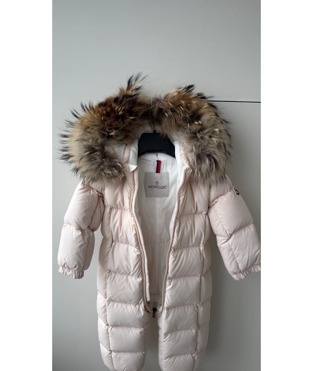 MONCLER Бежевый полиэстеровый комбинезон, фото 3