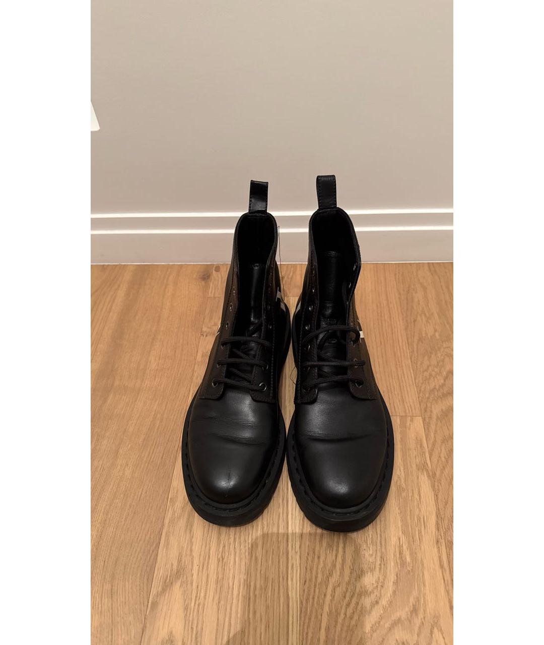 VALENTINO Черные кожаные ботинки, фото 2