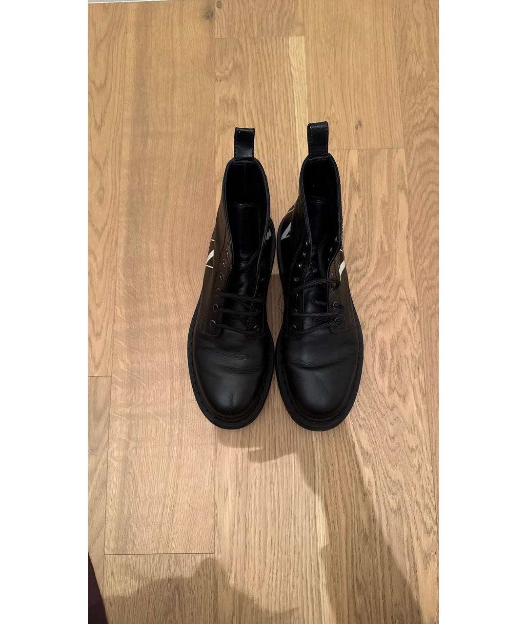 VALENTINO Черные кожаные ботинки, фото 3