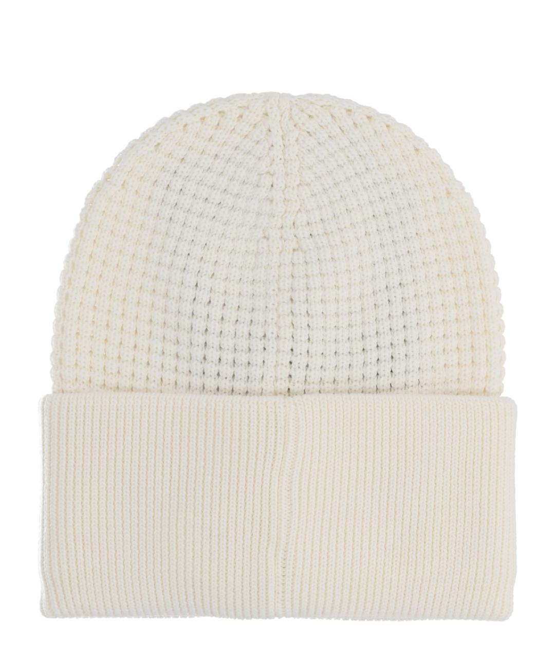 MONCLER Белая хлопковая шапка, фото 2