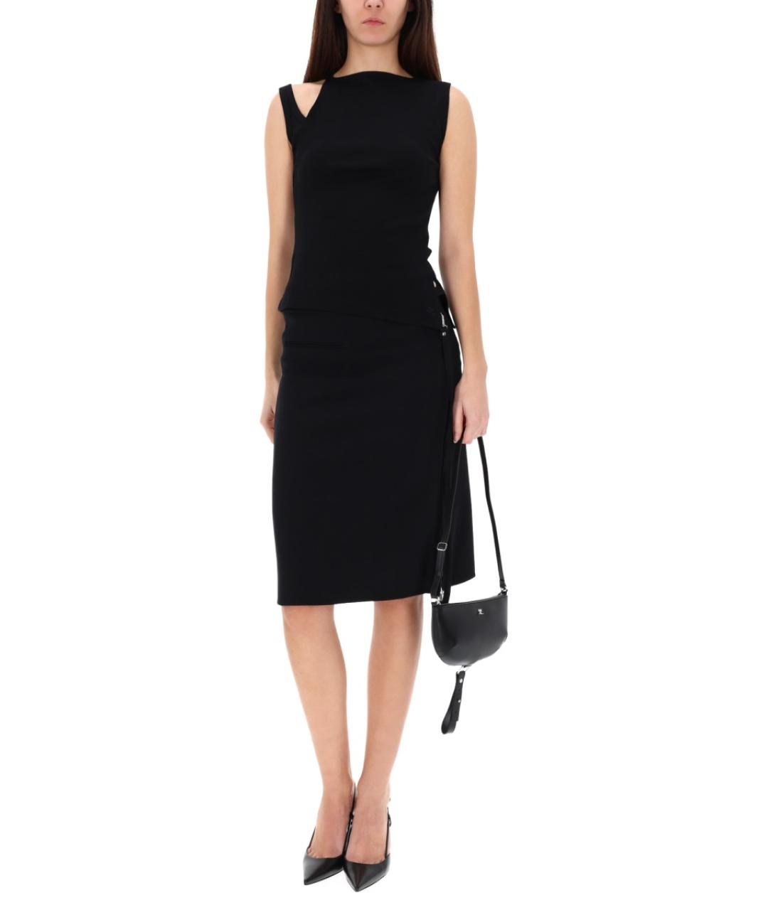 COURREGES Черная хлопковая блузы, фото 2