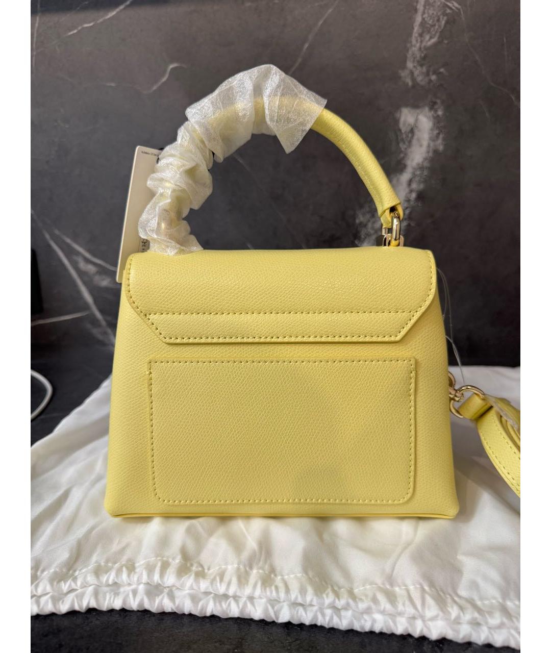 FURLA Желтая кожаная сумка через плечо, фото 3