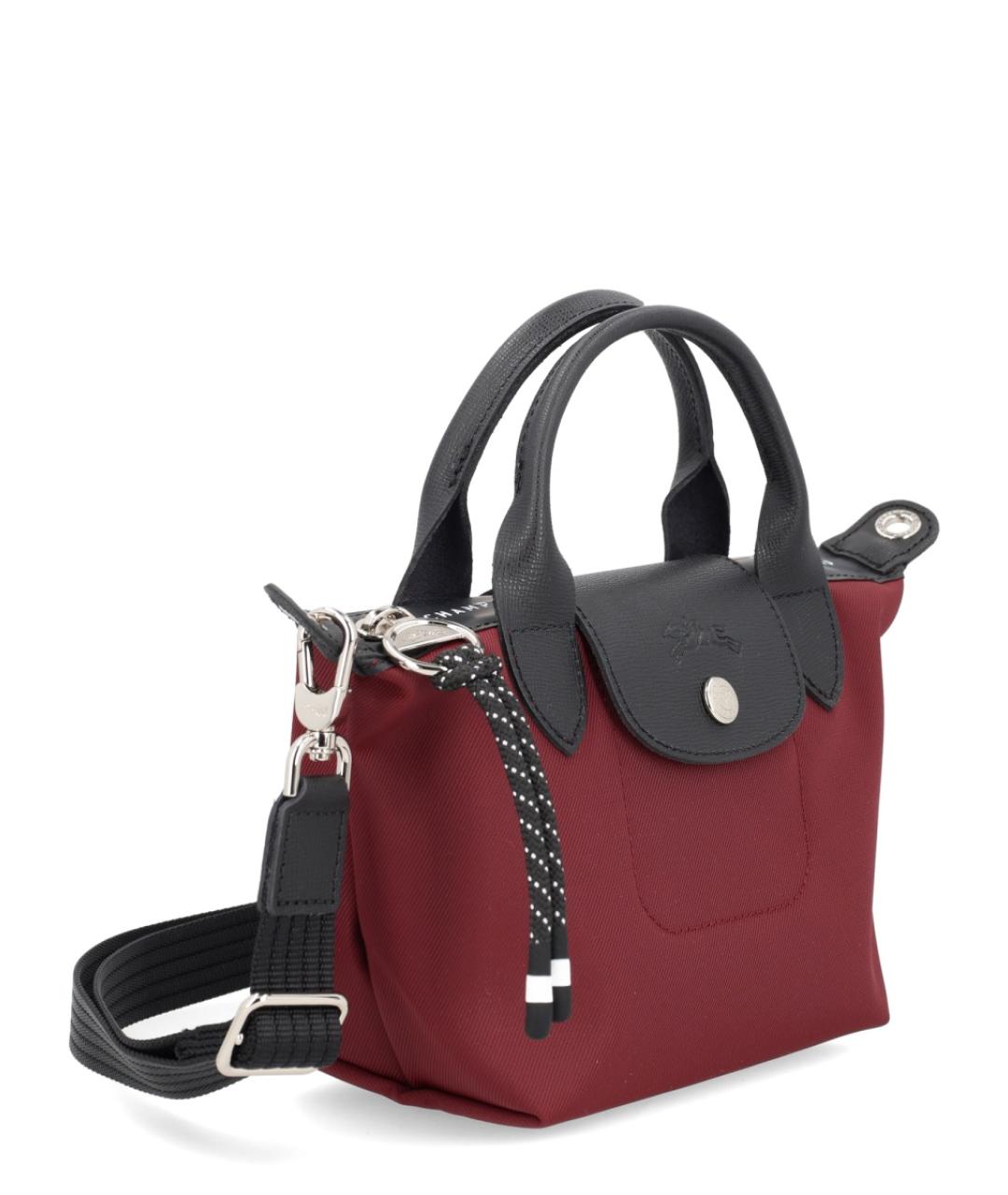 LONGCHAMP Бордовая тканевая сумка через плечо, фото 2