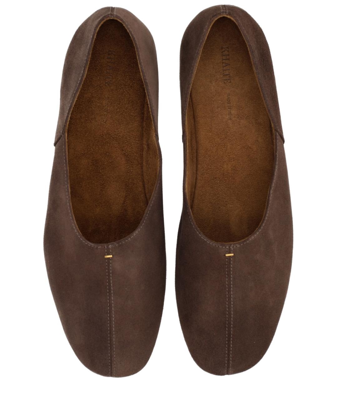 KHAITE Коричневые балетки, фото 5