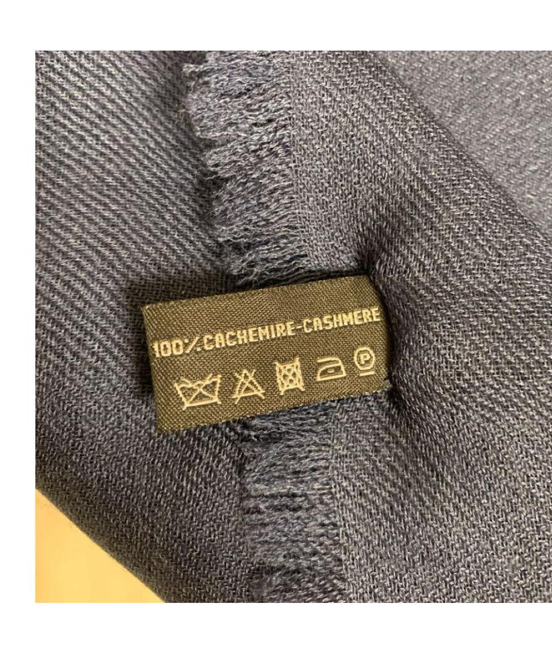 CHANEL Темно-синий кашемировый шарф, фото 5