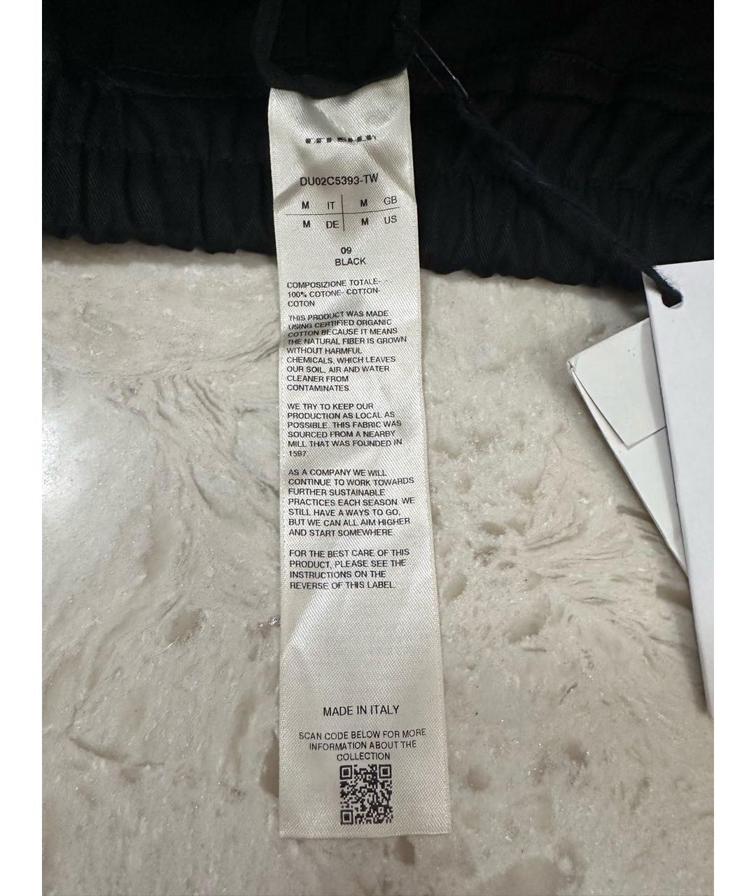 RICK OWENS Черные хлопковые повседневные брюки, фото 4