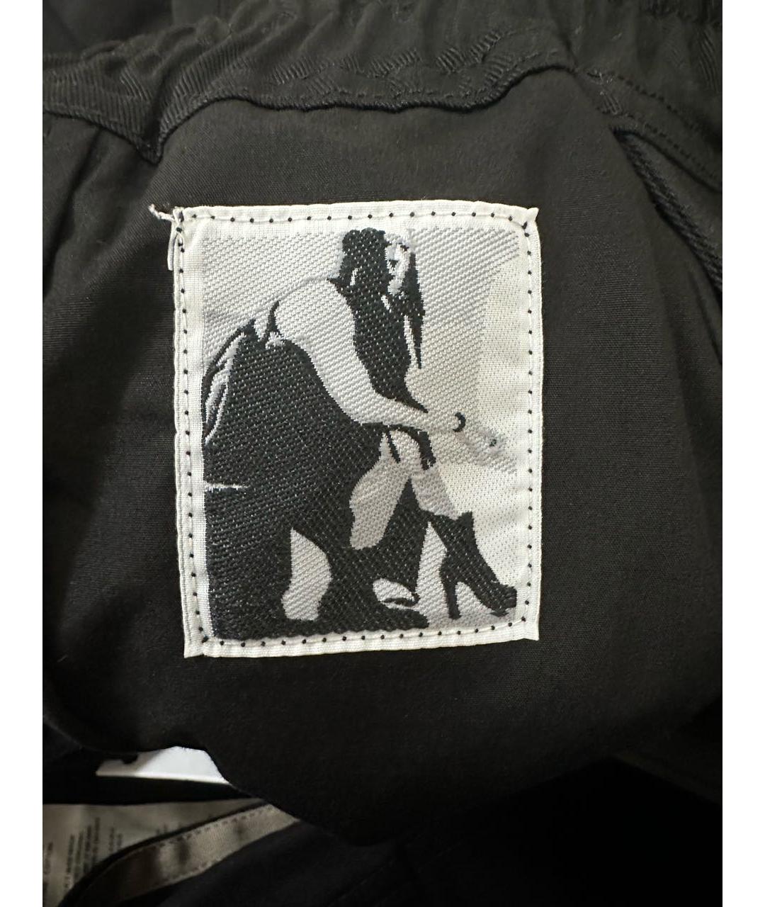 RICK OWENS Черные хлопковые повседневные брюки, фото 6