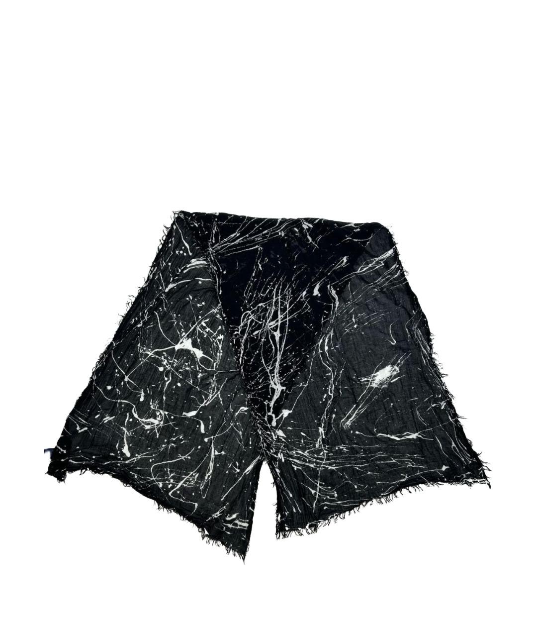 POLO RALPH LAUREN Черный хлопковый шарф, фото 1