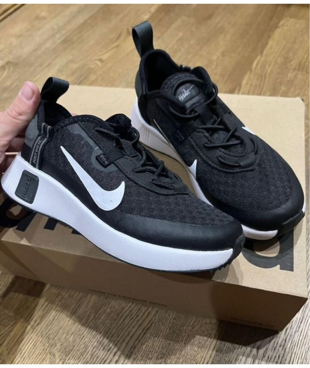 NIKE Черные синтетические кеды, фото 4