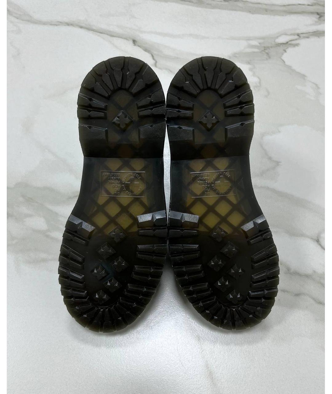 DR. MARTENS Серые кожаные высокие ботинки, фото 7