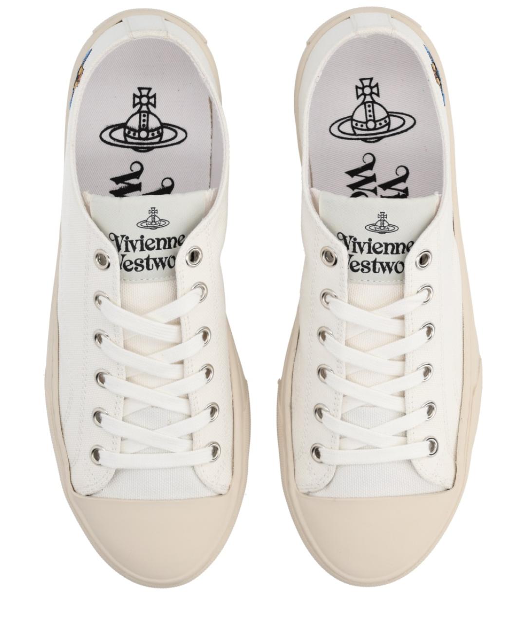 VIVIENNE WESTWOOD Белые текстильные кеды, фото 6
