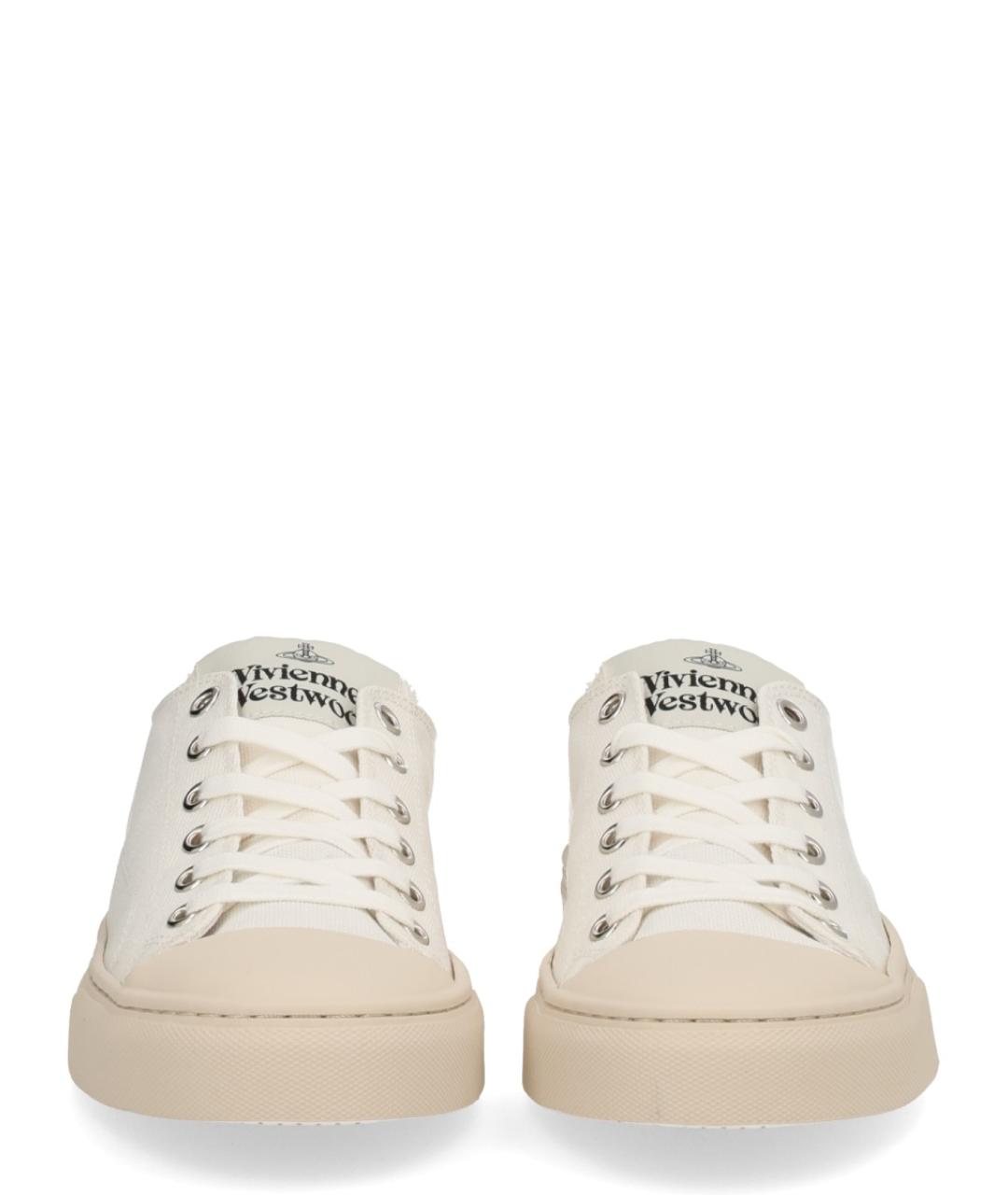 VIVIENNE WESTWOOD Белые текстильные кеды, фото 3