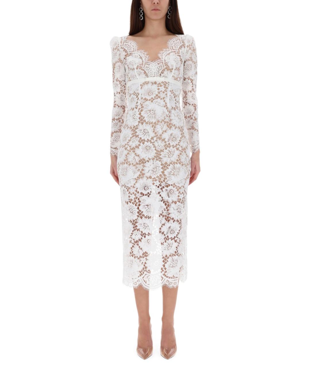 SELF-PORTRAIT Белое полиамидовое вечернее платье, фото 4