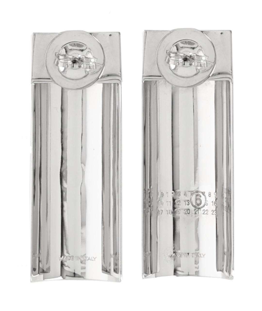 MM6 MAISON MARGIELA Серебряные латунные серьги, фото 2