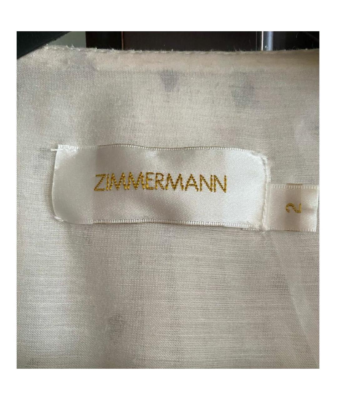 ZIMMERMANN Белая хлопковая блузы, фото 5