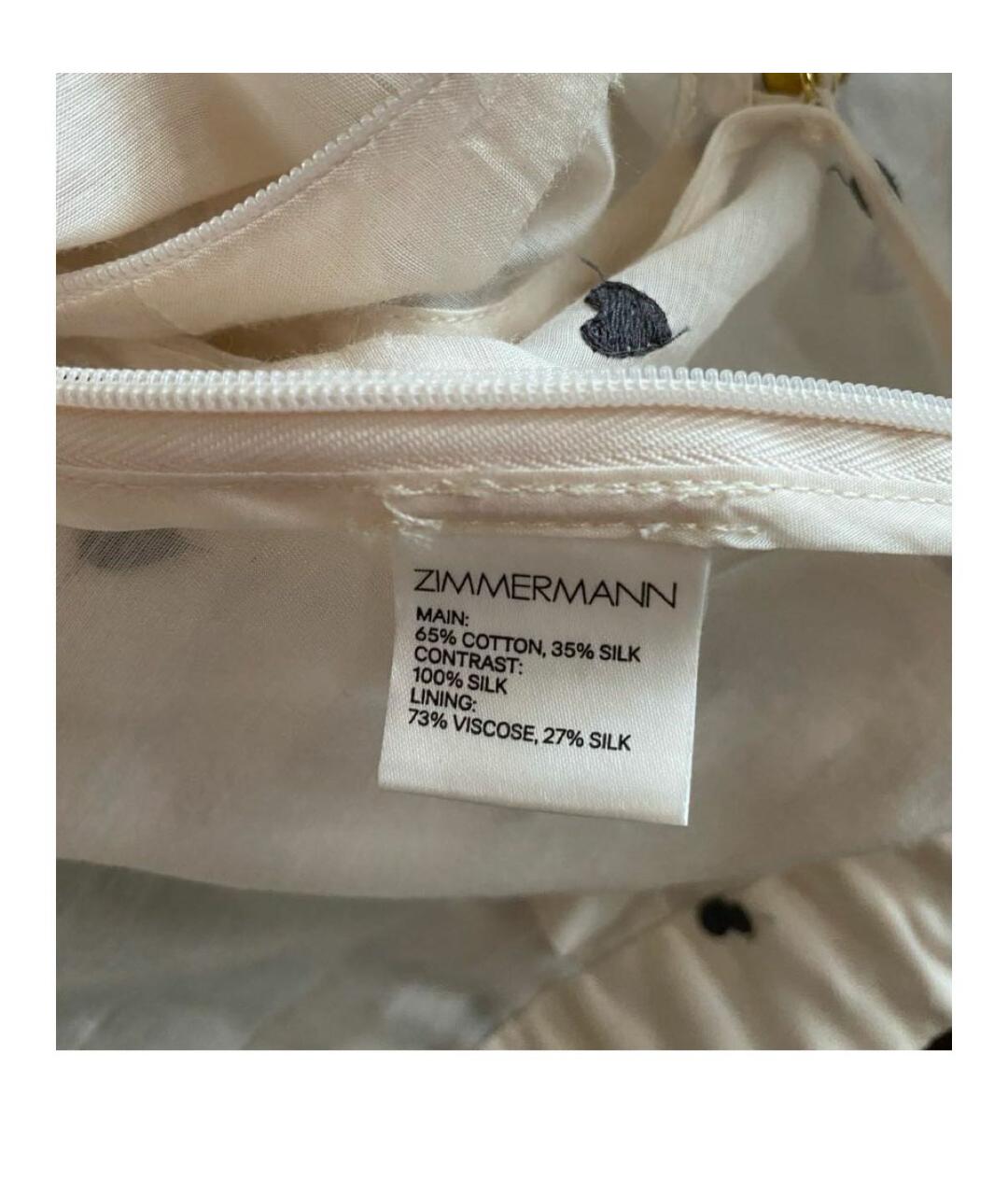 ZIMMERMANN Белая хлопковая блузы, фото 6