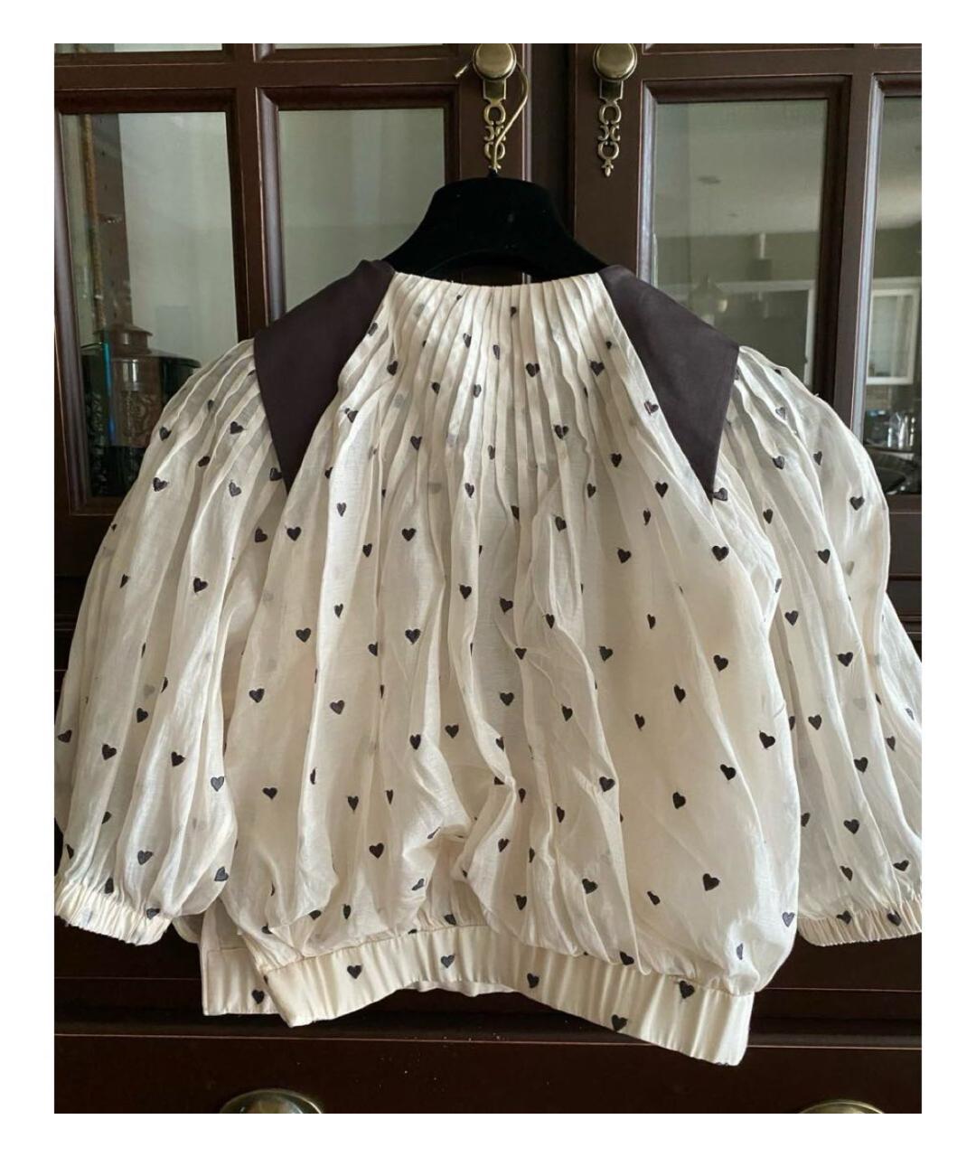 ZIMMERMANN Белая хлопковая блузы, фото 3