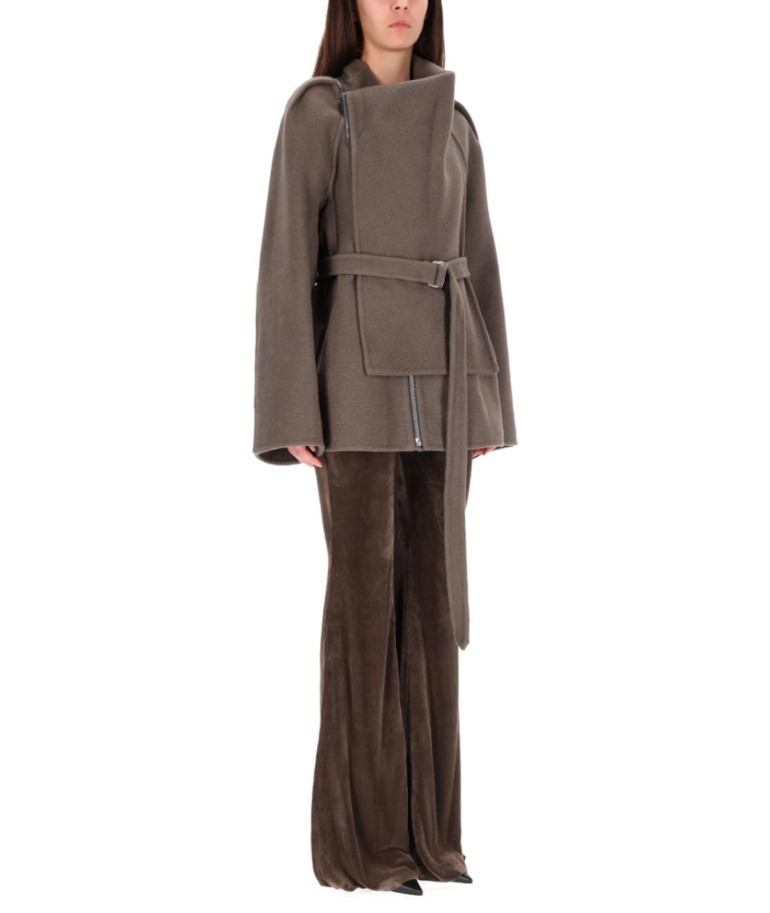 RICK OWENS Серое кашемировое пальто, фото 3
