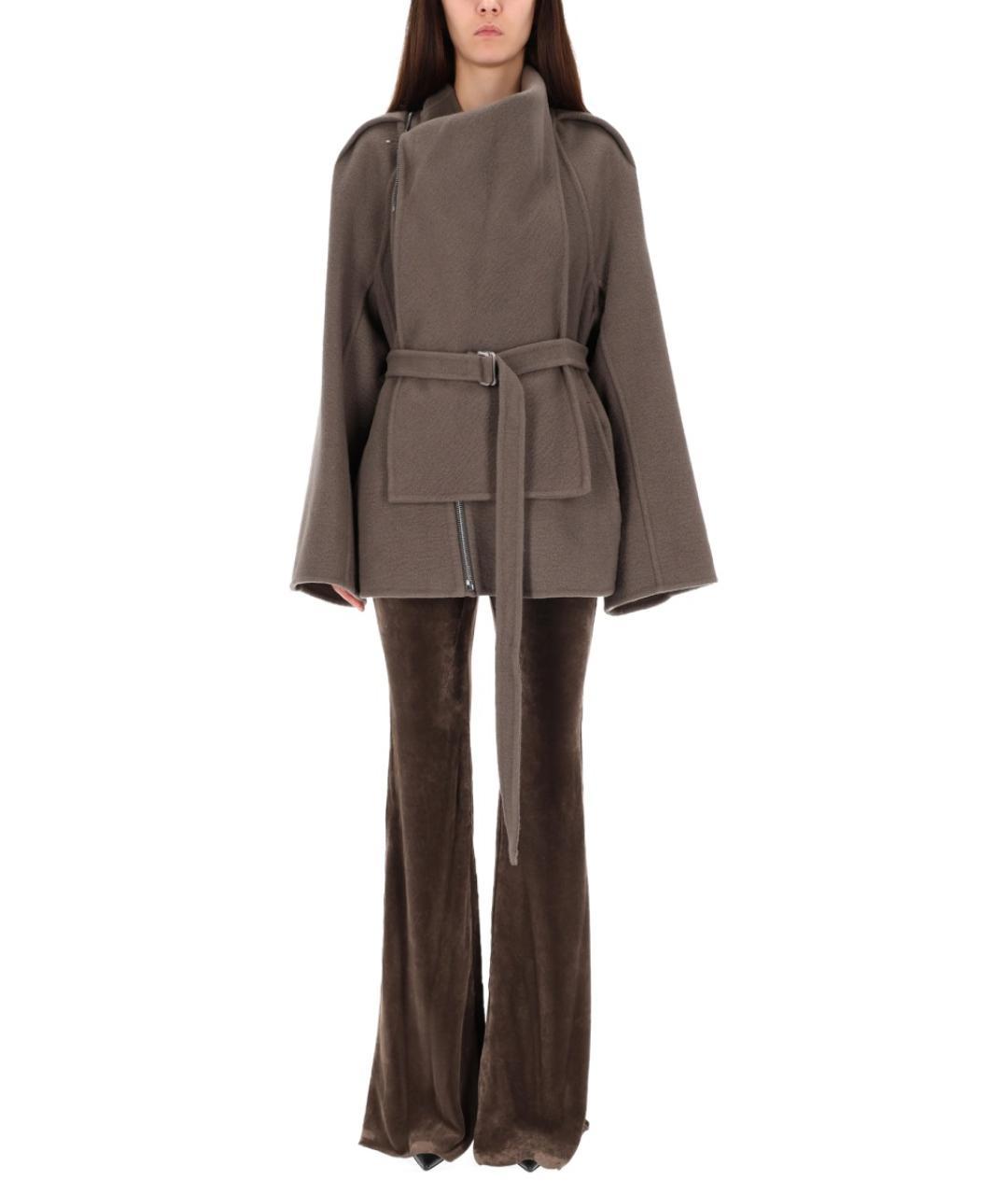 RICK OWENS Серое кашемировое пальто, фото 4