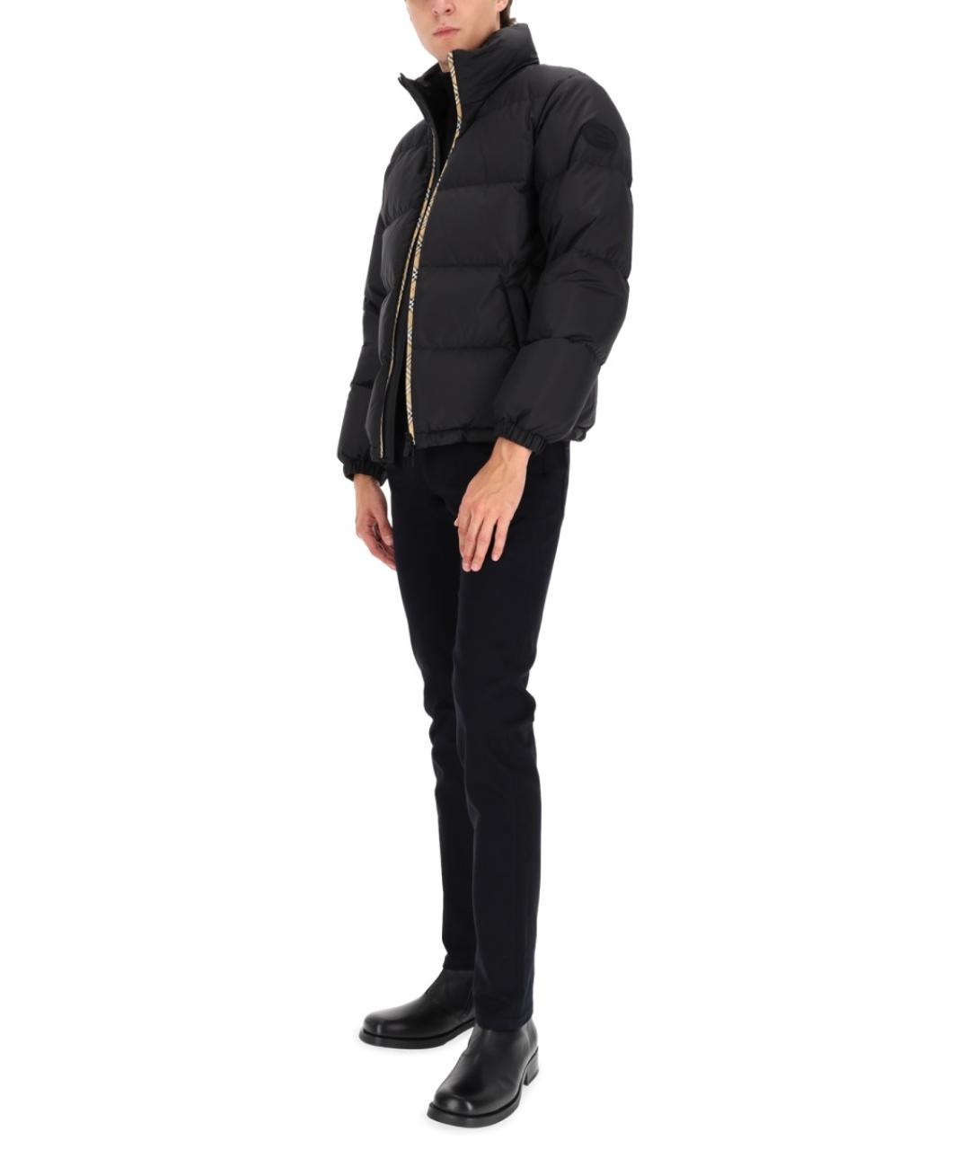 BURBERRY Черная полиэстеровая куртка, фото 2