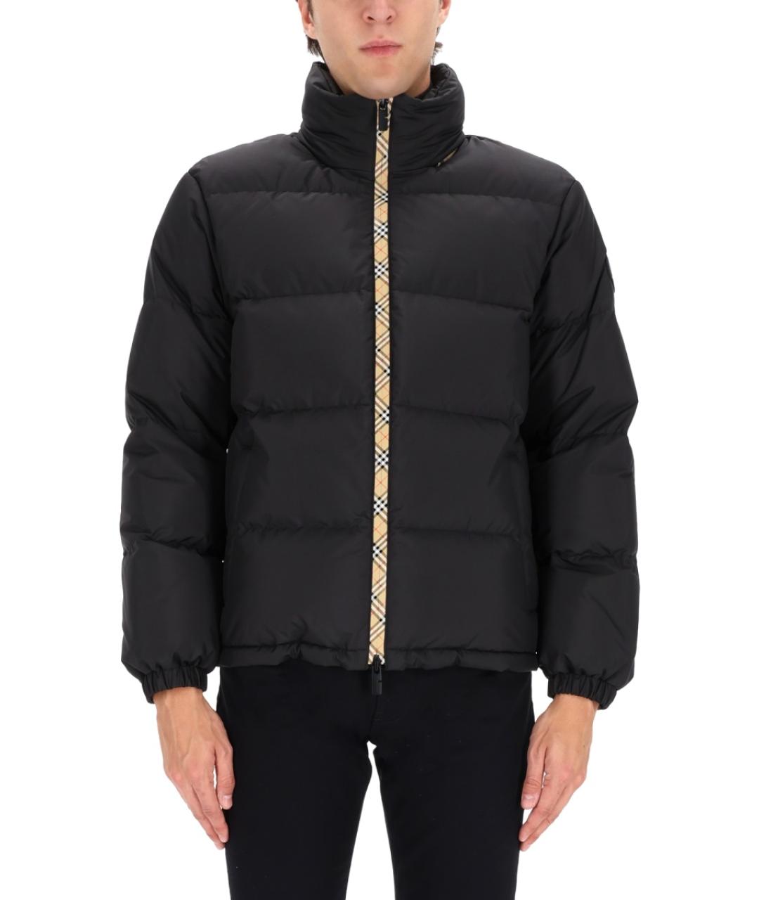 BURBERRY Черная полиэстеровая куртка, фото 4