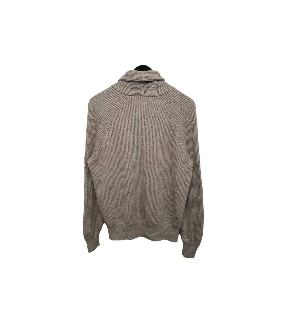 BRUNELLO CUCINELLI Бежевый хлопковый кардиган, фото 3