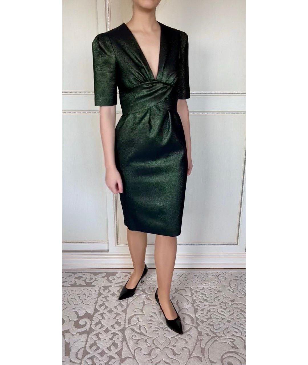 P.A.R.O.S.H. Зеленые креповое повседневное платье, фото 3