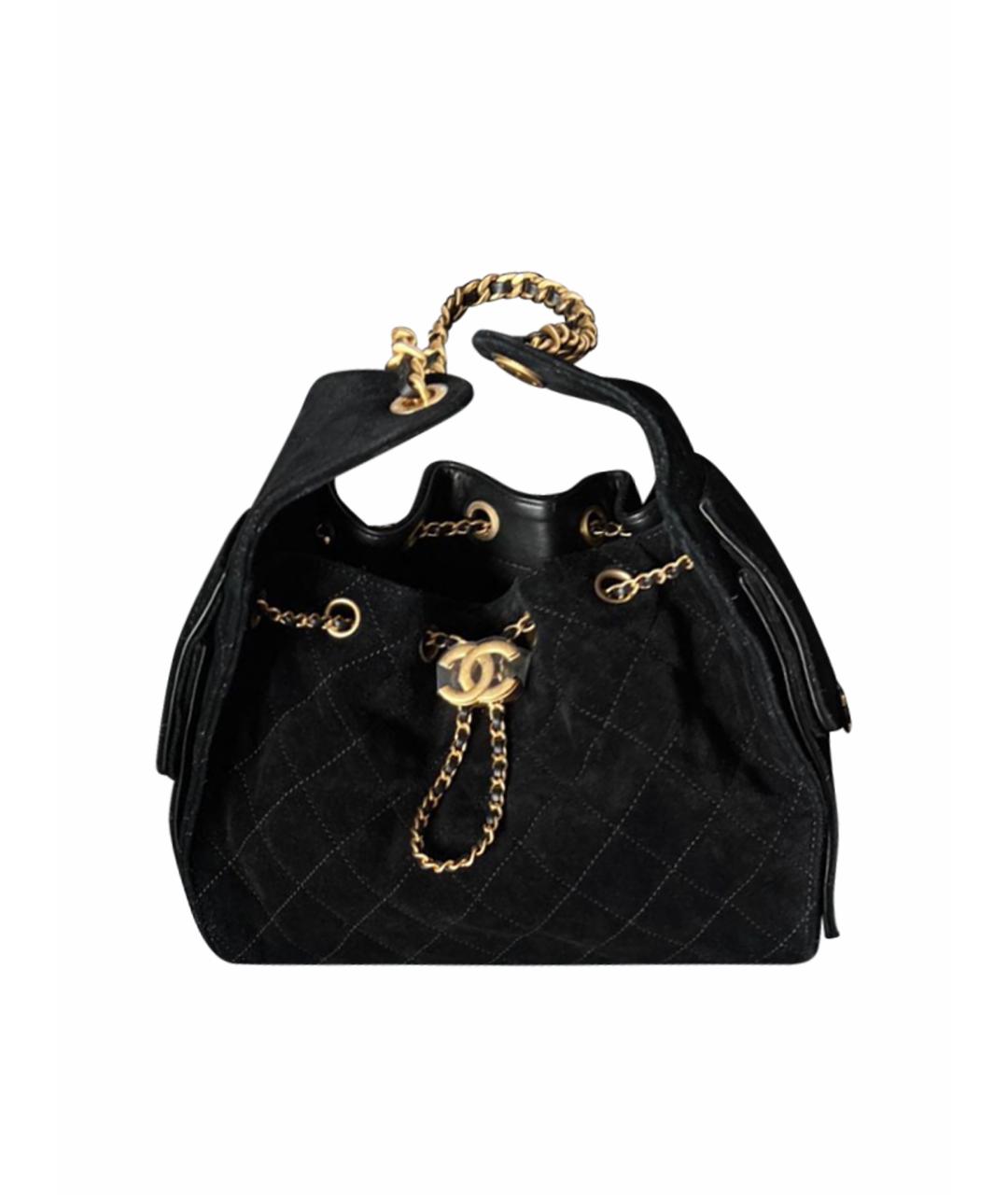 CHANEL Черная замшевая сумка через плечо, фото 1