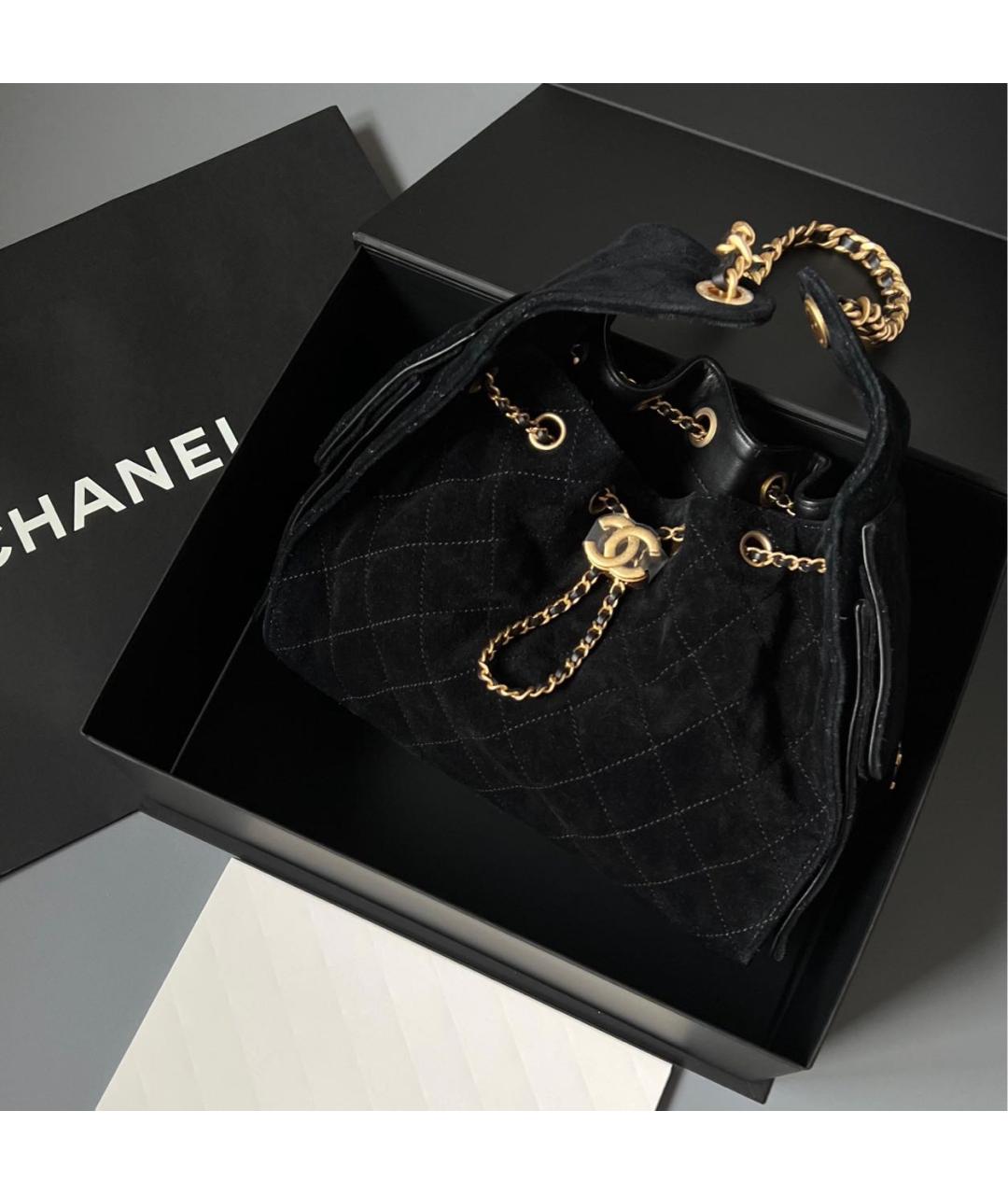 CHANEL Черная замшевая сумка через плечо, фото 2