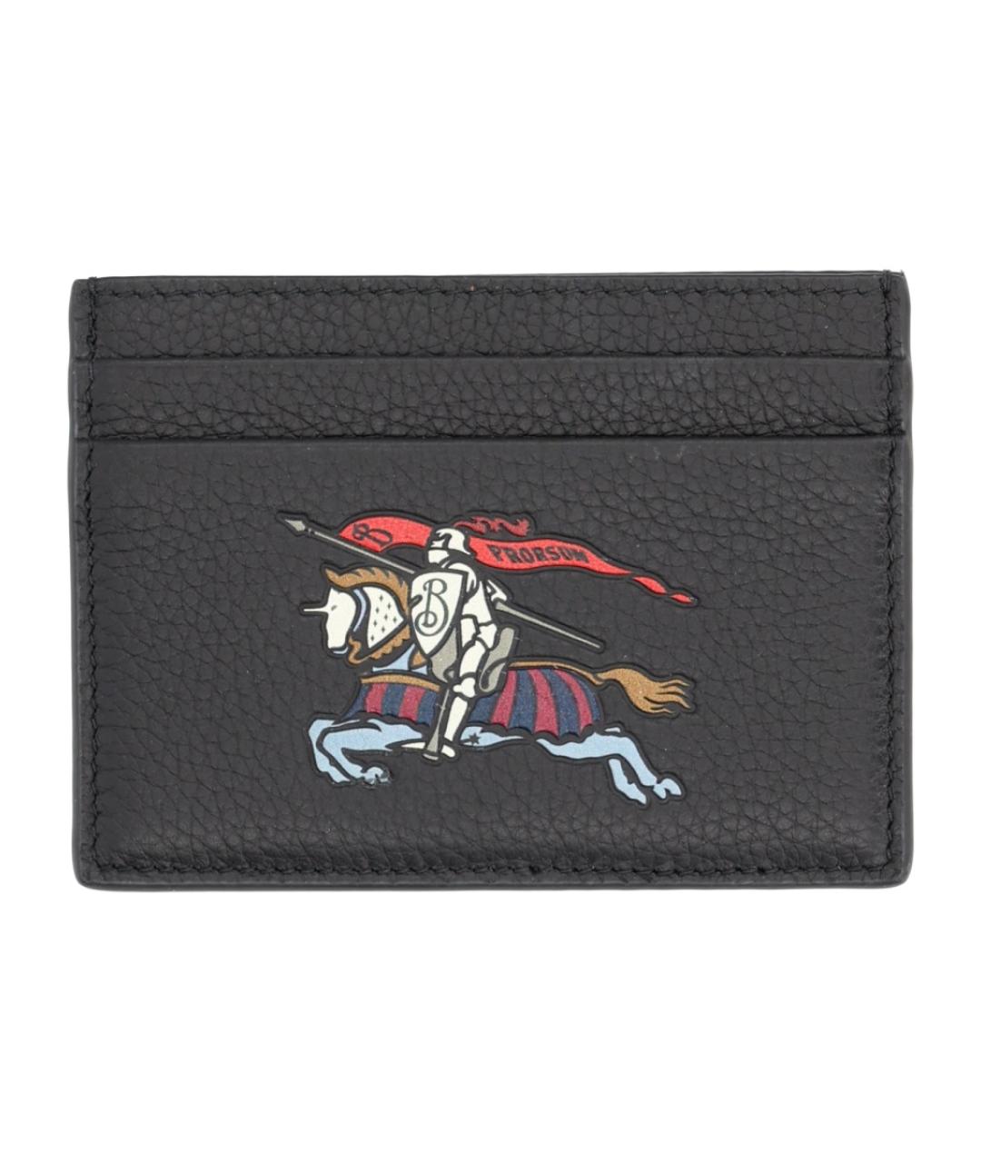 BURBERRY Черный кожаный кардхолдер, фото 1