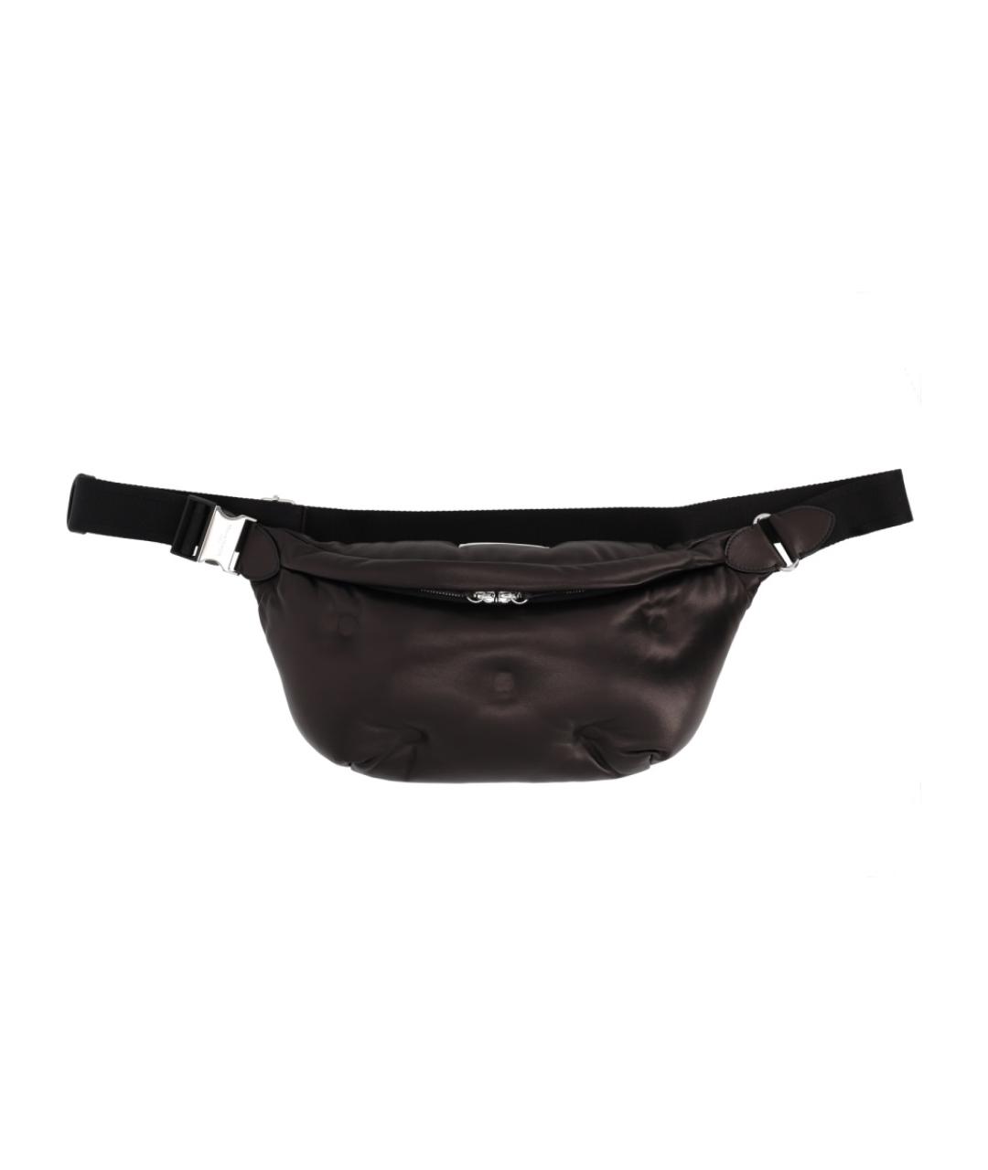 MAISON MARGIELA Черная кожаная поясная сумка, фото 1