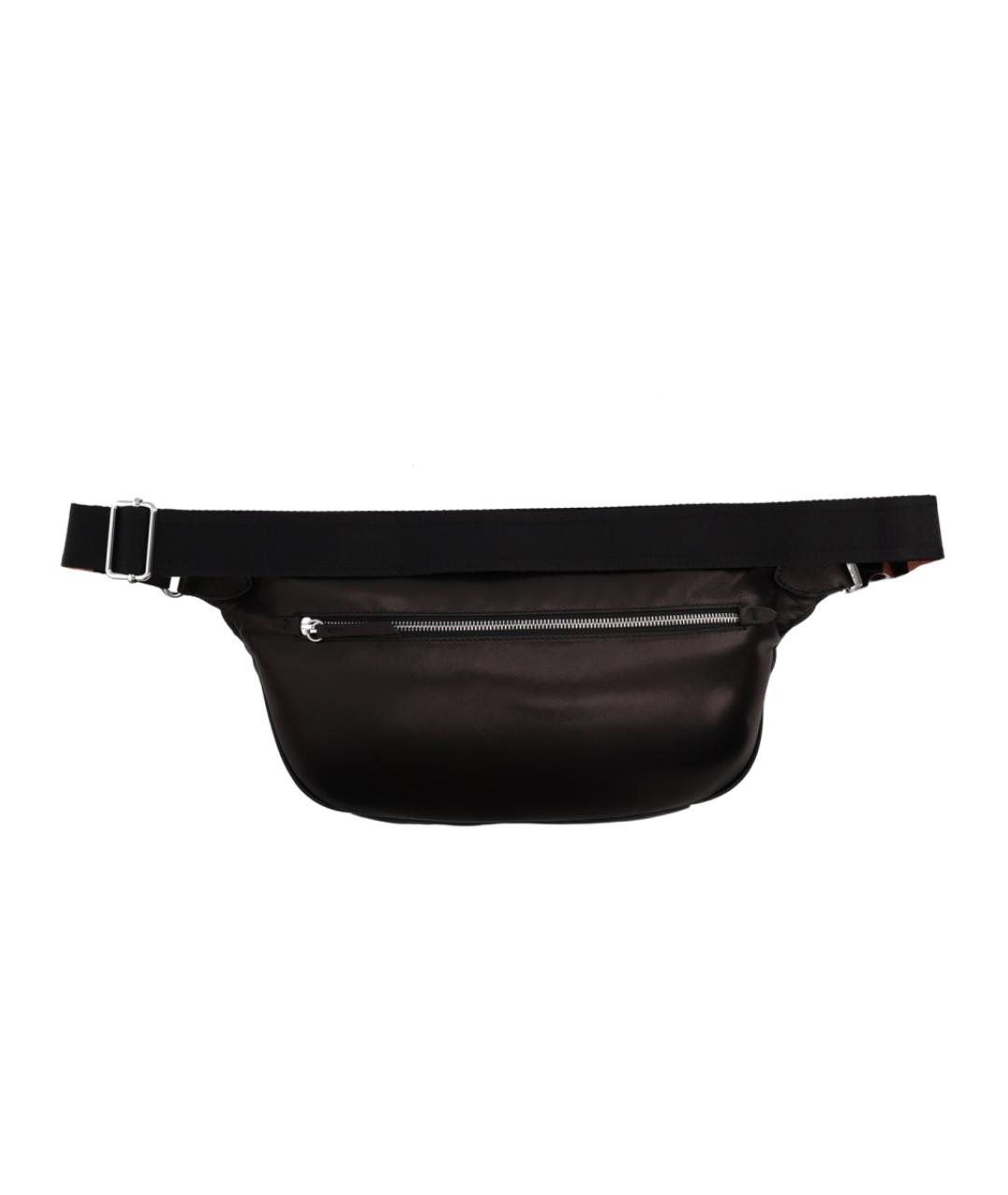 MAISON MARGIELA Черная кожаная поясная сумка, фото 2