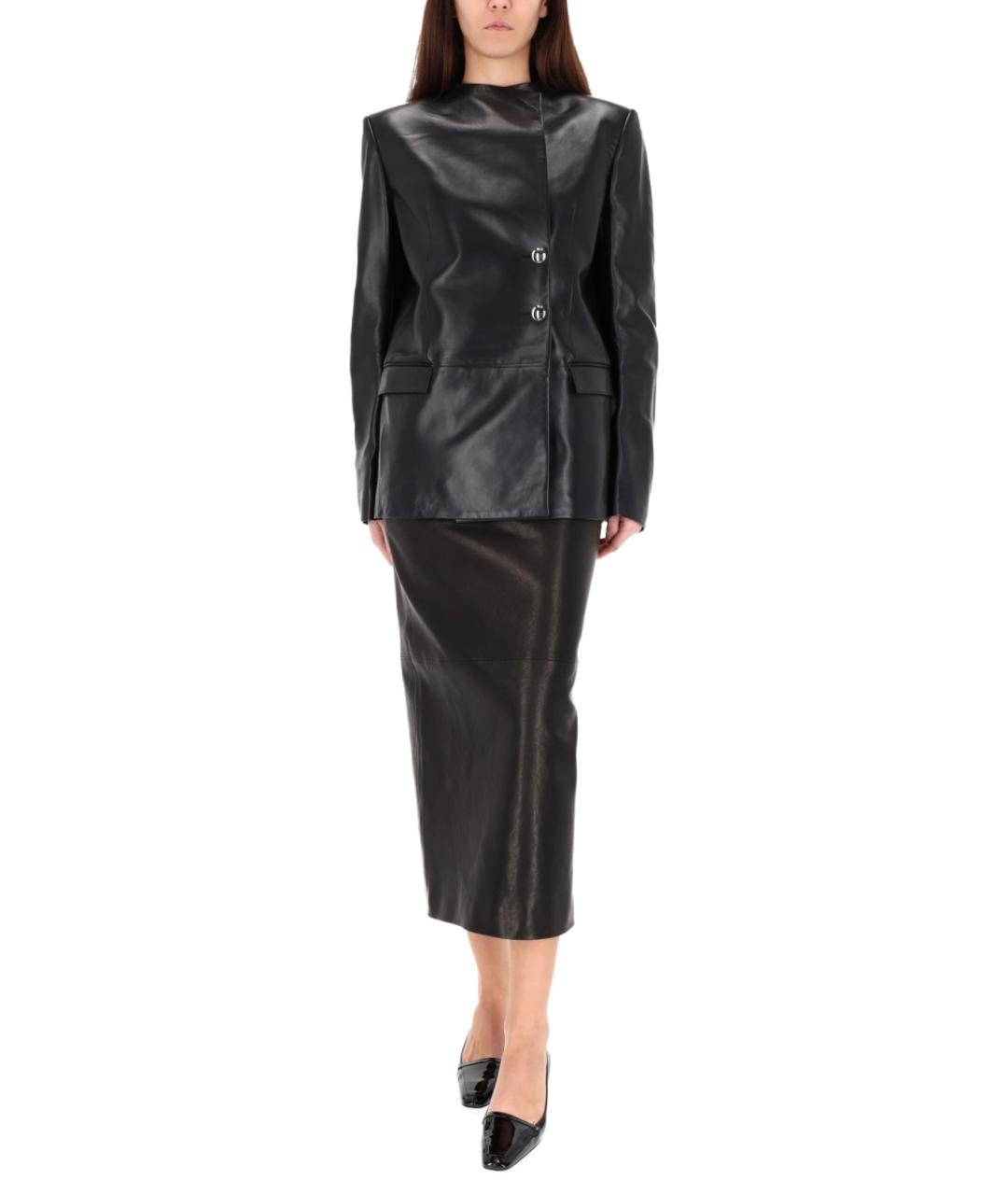 KHAITE Черный кожаный жакет/пиджак, фото 2