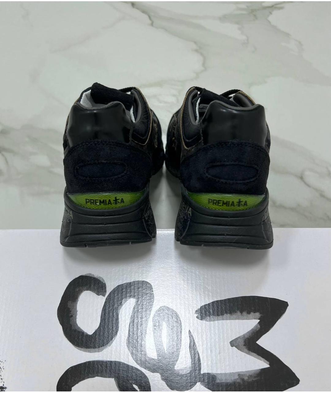 PREMIATA Черные низкие кроссовки / кеды, фото 5